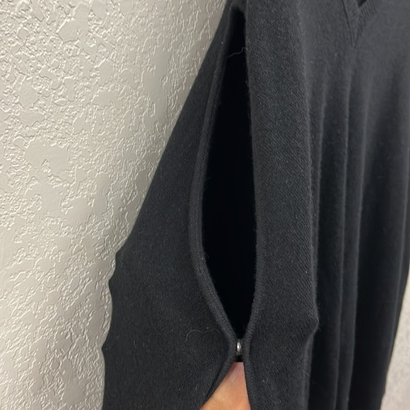 360 Cashmere Black Shrug Poncho Pullover V Neck XS - Picture 2 of 6